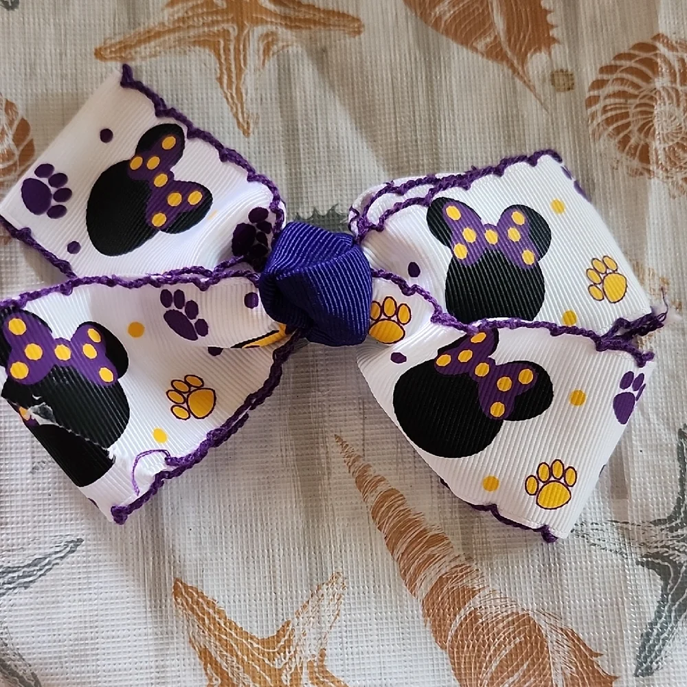 LSU Minnie Mouse Bow